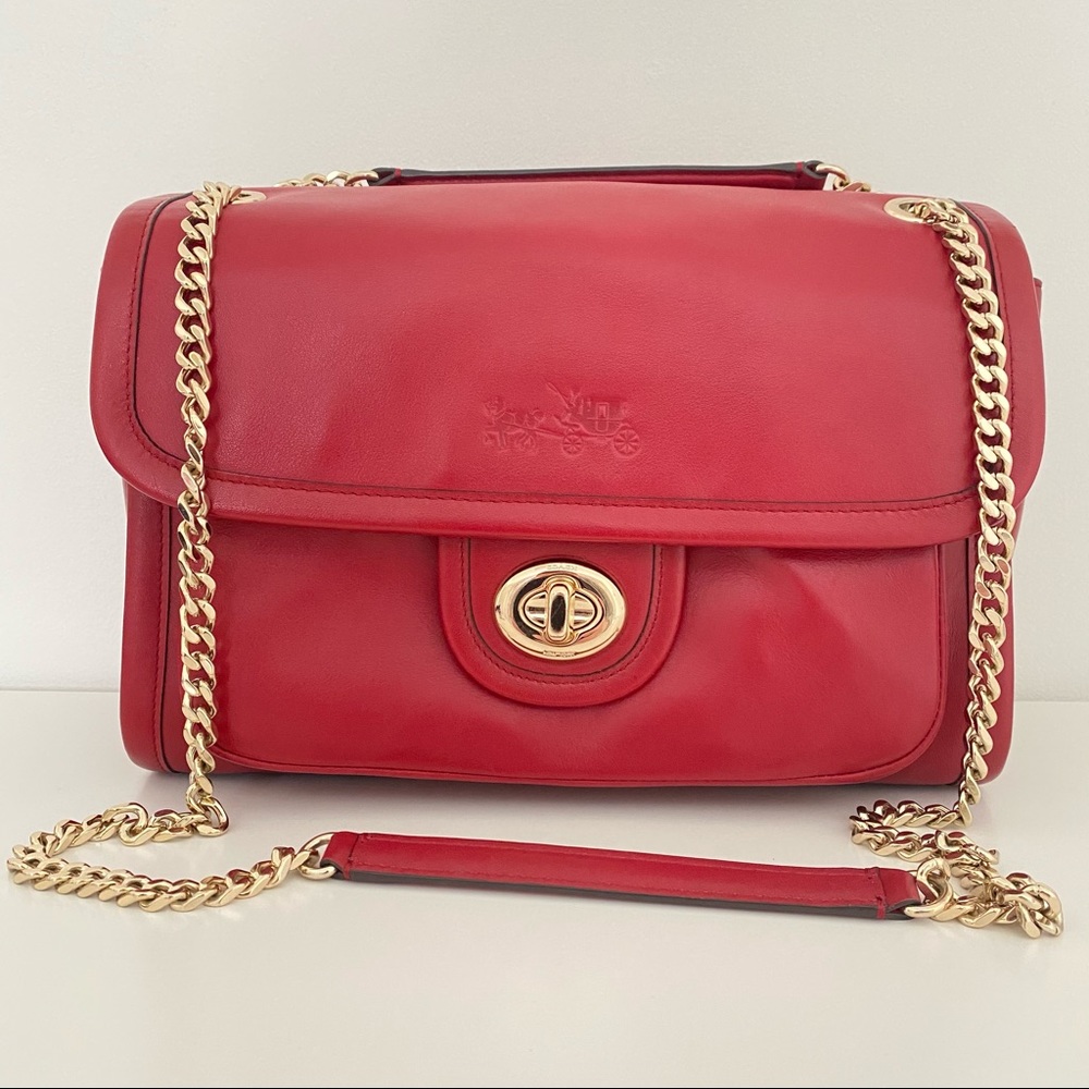 Red Leather Coach purse